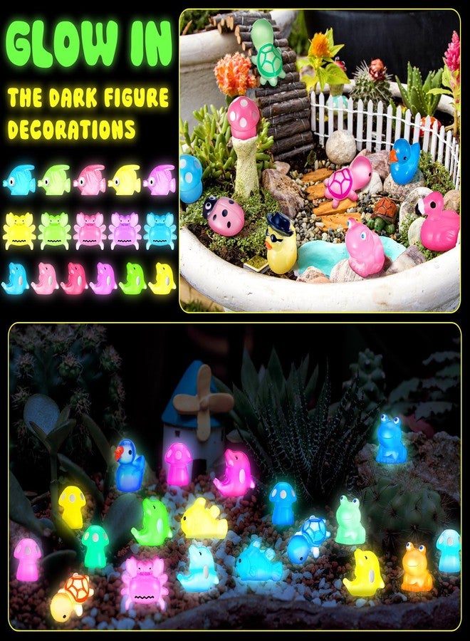 Colingmill 300 Pieces Luminous Mini Resin Animals Figures Glowing Miniature Ocean Animals Luminous Resin Figurines for Garden Micro Landscape Aquarium Potted Decor - Image 4